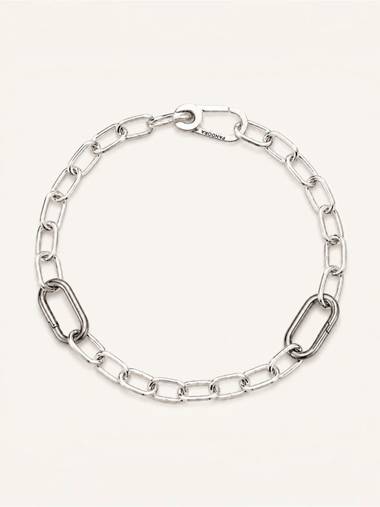 Pandora Jewelry - Pandora Moments Sterling Silver Link Charm Bracelet S925 ALE Paperclip Chain